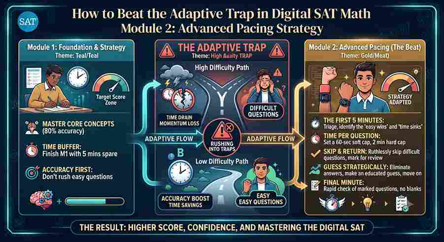 How to Beat the Adaptive Trap in Digital SAT Math Module 2: Advanced Pacing Strategy