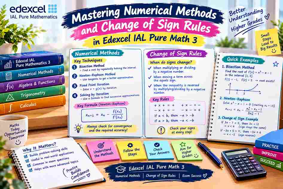 Mastering Numerical Methods and Change of Sign Rules in Edexcel IAL Pure Math 3