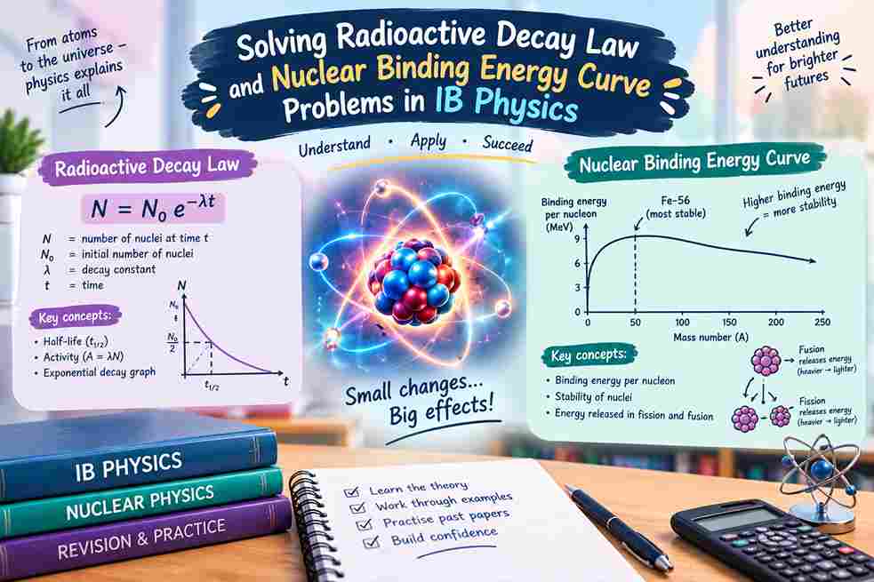 Solving Radioactive Decay Law and Nuclear Binding Energy Curve Problems in IB Physics