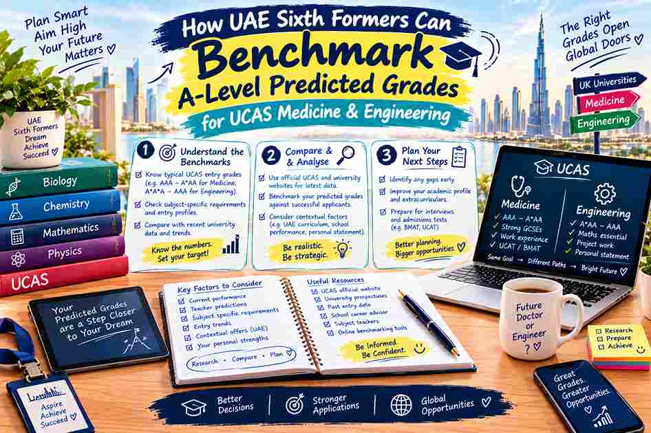 How UAE Sixth Formers Can Benchmark A-Level Predicted Grades for UCAS Medicine & Engineering