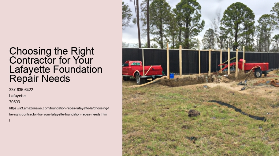 Choosing the Right Contractor for Your Lafayette Foundation Repair Needs