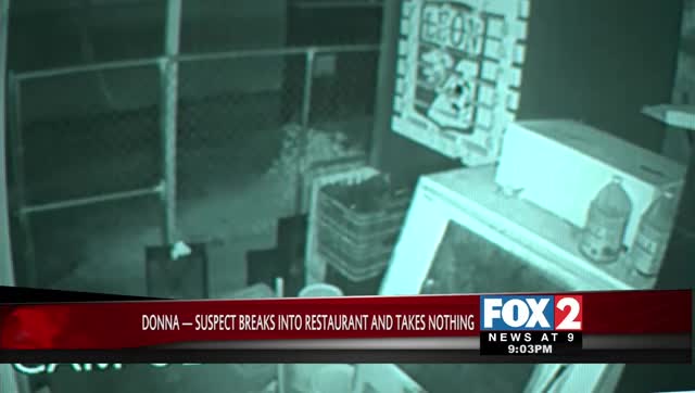 Man Caught on Surveillance Camera Burglarizing Donna Business