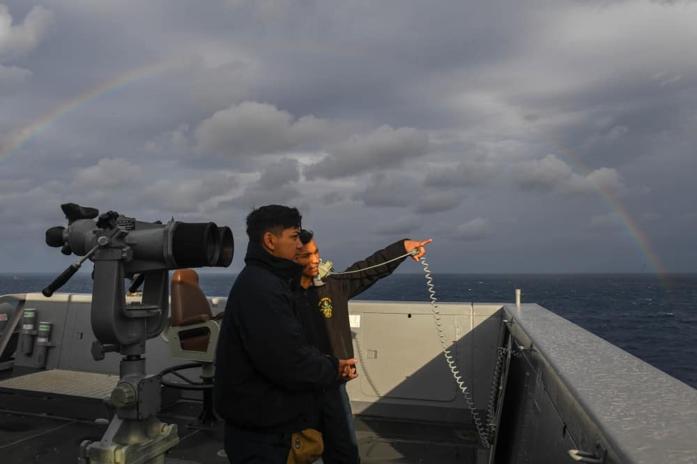 Hometown Hero: Mission Texas Sailor serves aboard U.S Navy warship deployed in PHILIPPINE Sea 1 (U.S. Navy photo by Mass Communication Specialist 1st Class Rufus Hucks)