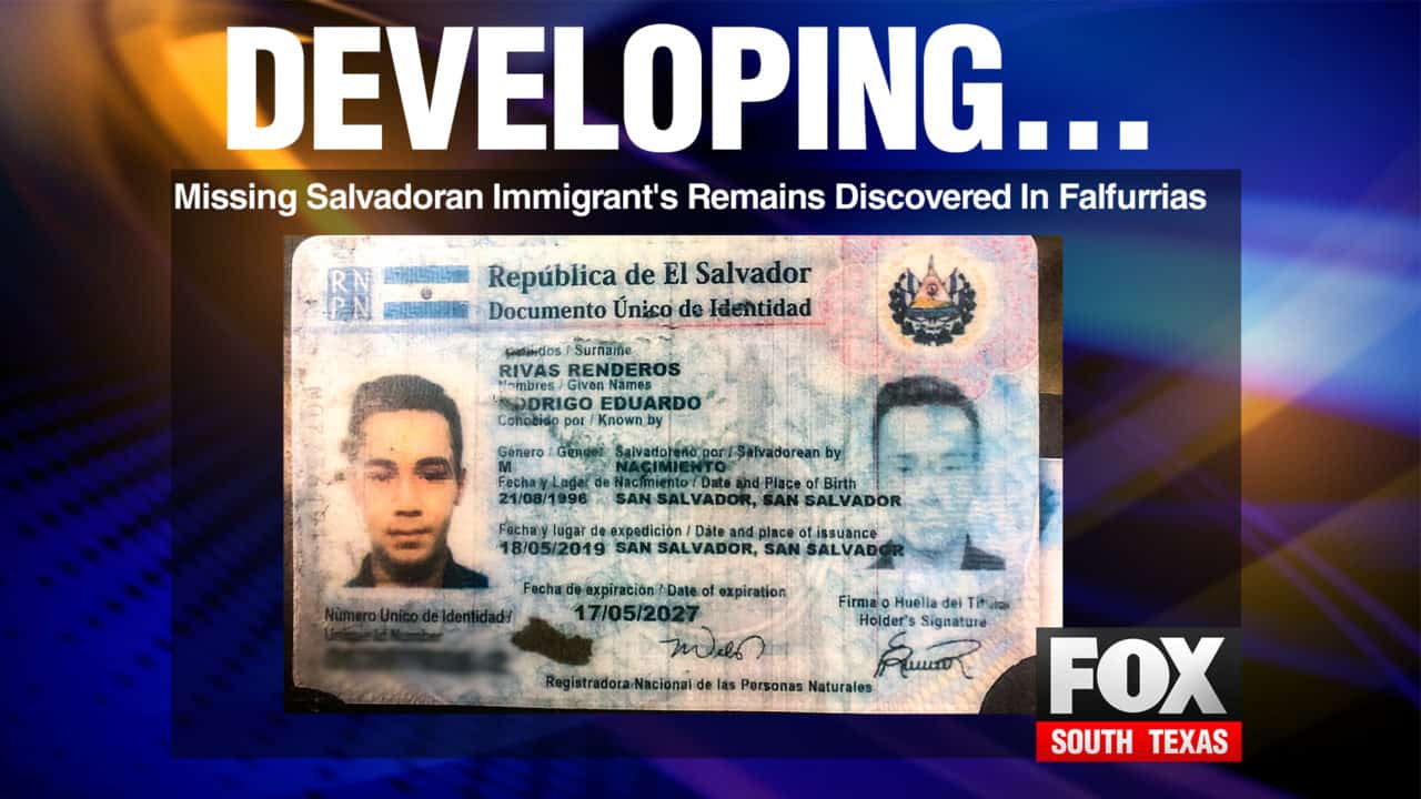 Missing Salvadoran Immigrant's Remains Discovered In Falfurrias 1 Missing Salvadoran Immigrant's Remains Discovered In Falfurrias 1