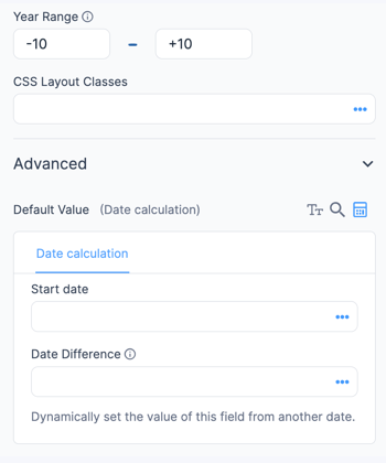 Datepicker options