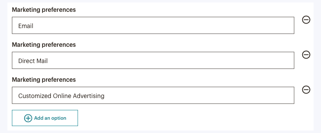 Mailchimp GDPR Marketing Preferences Options Mailchimp GDPR Marketing Preferences Options