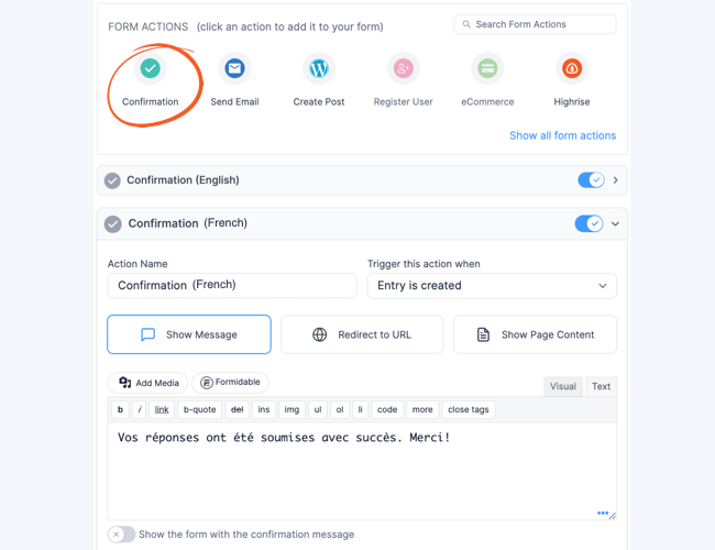 Add Polylang Confirmation Action for each language to be translated