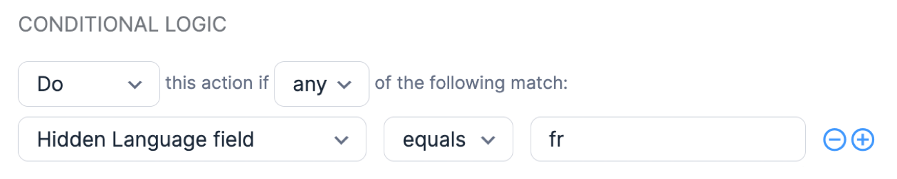 Add conditional logic to each Polylang email Action
