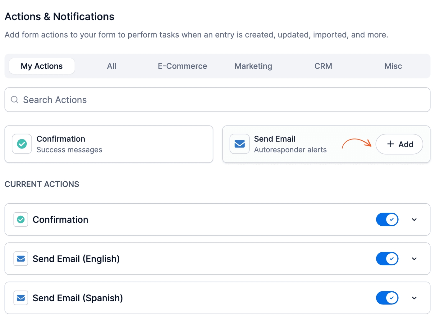 WPML - Add a Send Email action for each language WPML - Add a Send Email action for each language