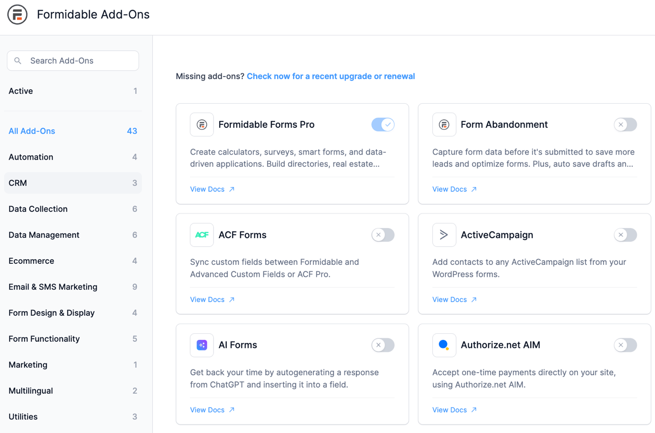 Account - Add-on