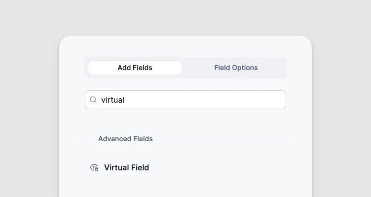 Add a Virtual Field from the field picker