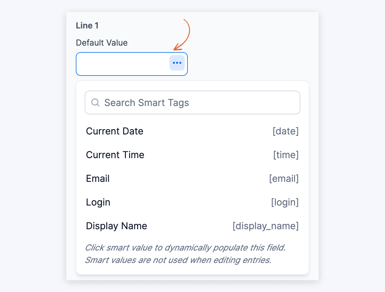 Address fields Default Value smart tags list Address fields Default Value smart tags list