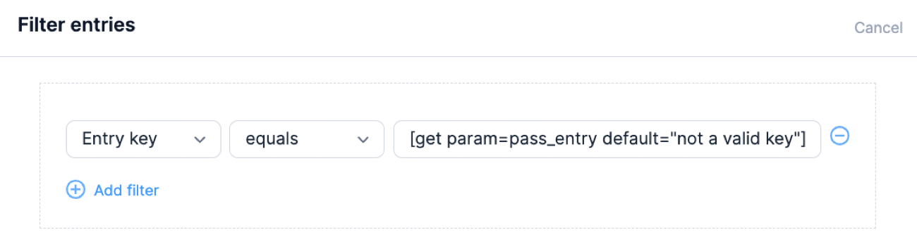 Views - Unique Main Entry View Filter