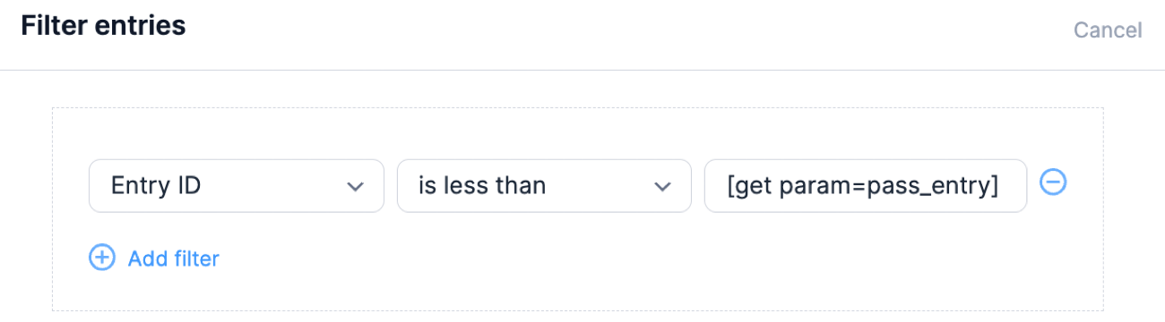 Next Button in Detail Page - Filter Entries