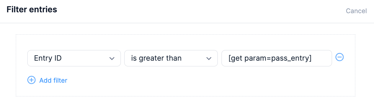 Previous Button in Detail Page - Filter Entries