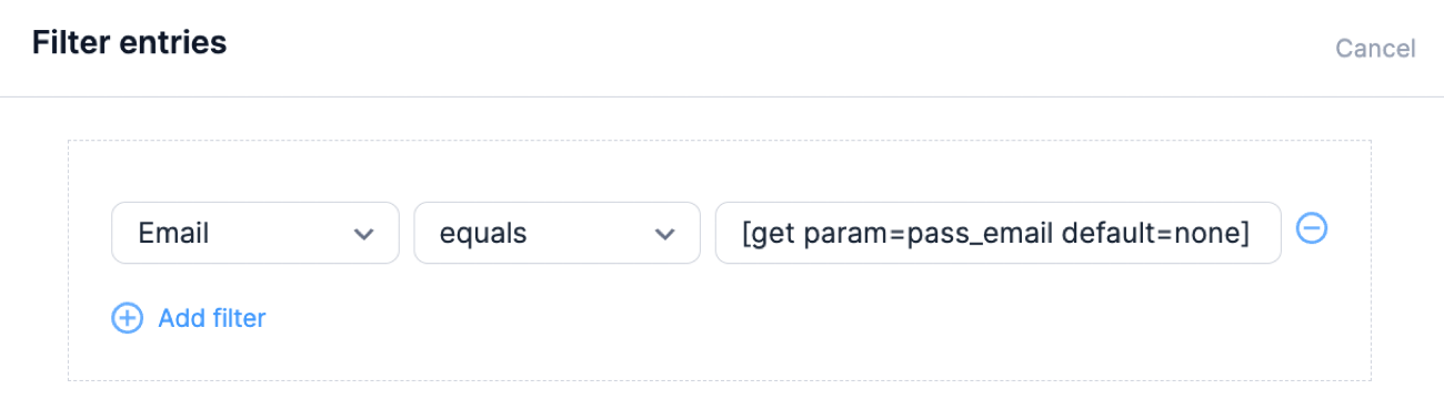 Views - Unique Single Entry View Filter