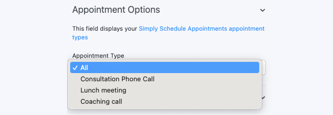 Appointment Booking Field Type