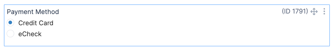 Authorize.net Gateway Field