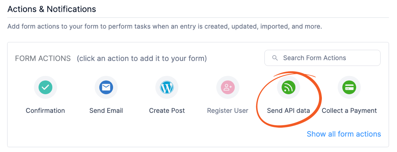 Form Action Automation - API Delete Setup