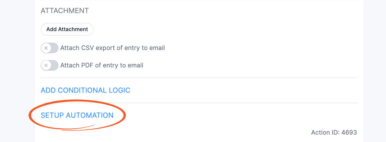 Setup Form Action Automation
