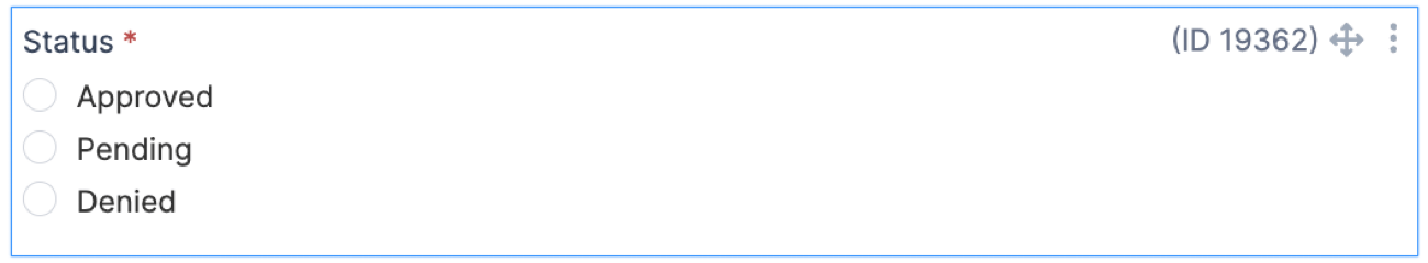 Form Action Automation Status Example Field