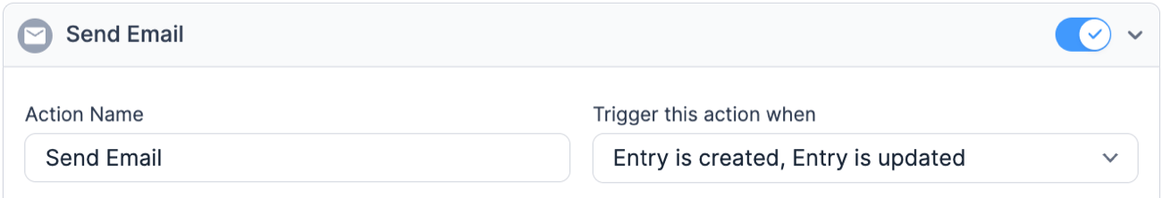 Form Action Automation Status Trigger