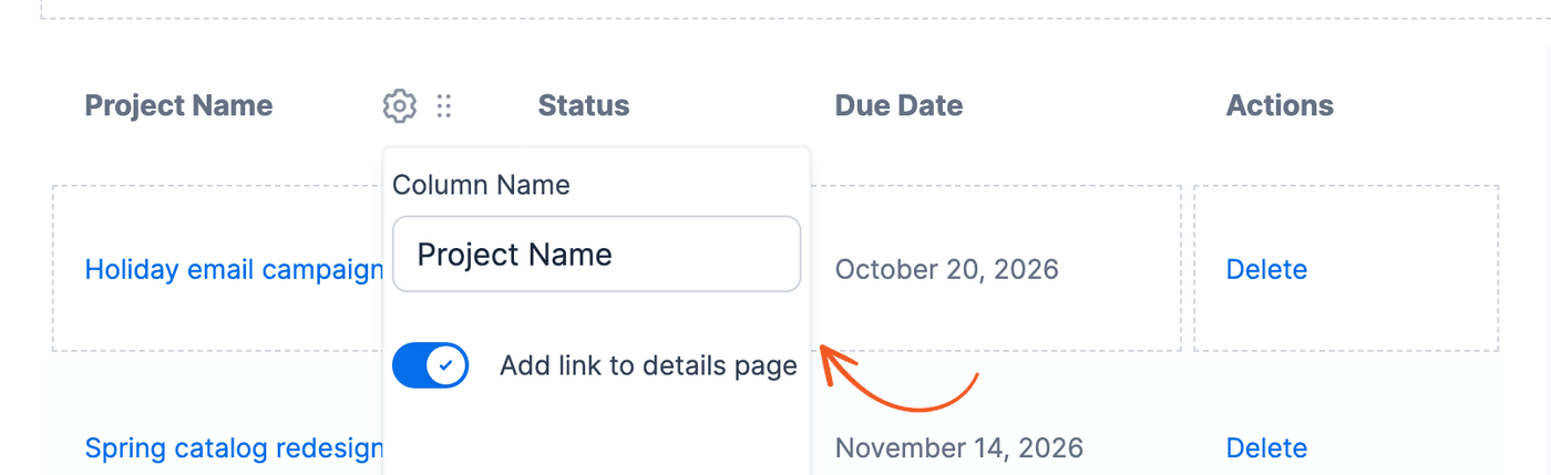 Client portal - Add link to details page Client portal - Add link to details page