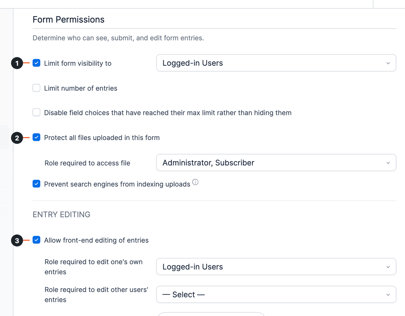 Client portal - Form Permissions settings Client portal - Form Permissions settings