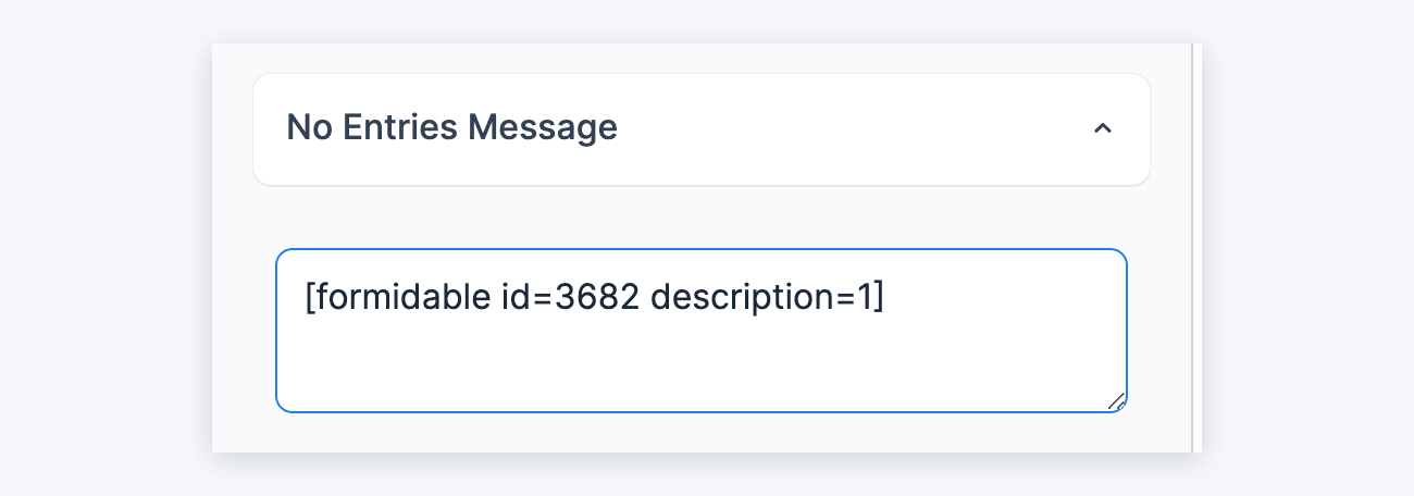 Client portal - Form shortcode in the No Entries Message