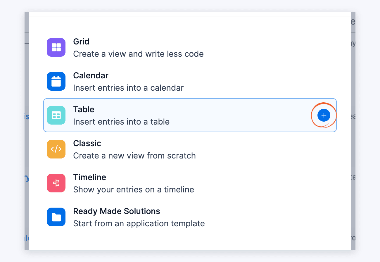 Client portal - Table View type Client portal - Table View type