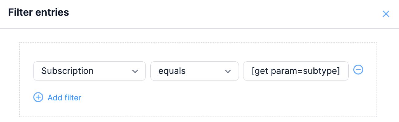 Collect subscribers - Filter by parameter