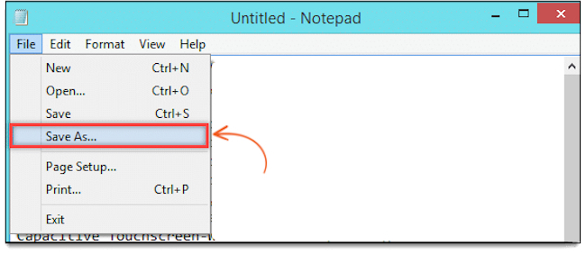 Import - Notepad Save As Instructions Import - Notepad Save As Instructions