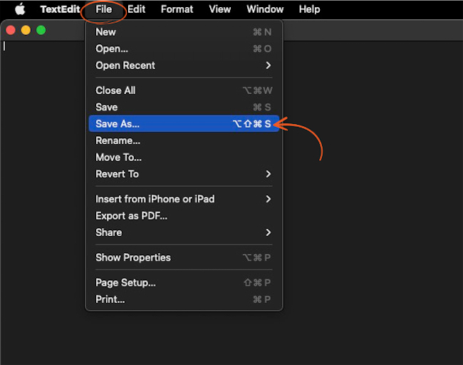 Import - TextEdit Save As Instructions Import - TextEdit Save As Instructions