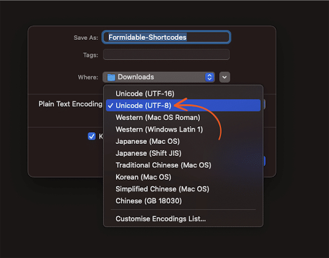 Import - TextEdit Save As Select UTF8 Instructions Import - TextEdit Save As Select UTF8 Instructions