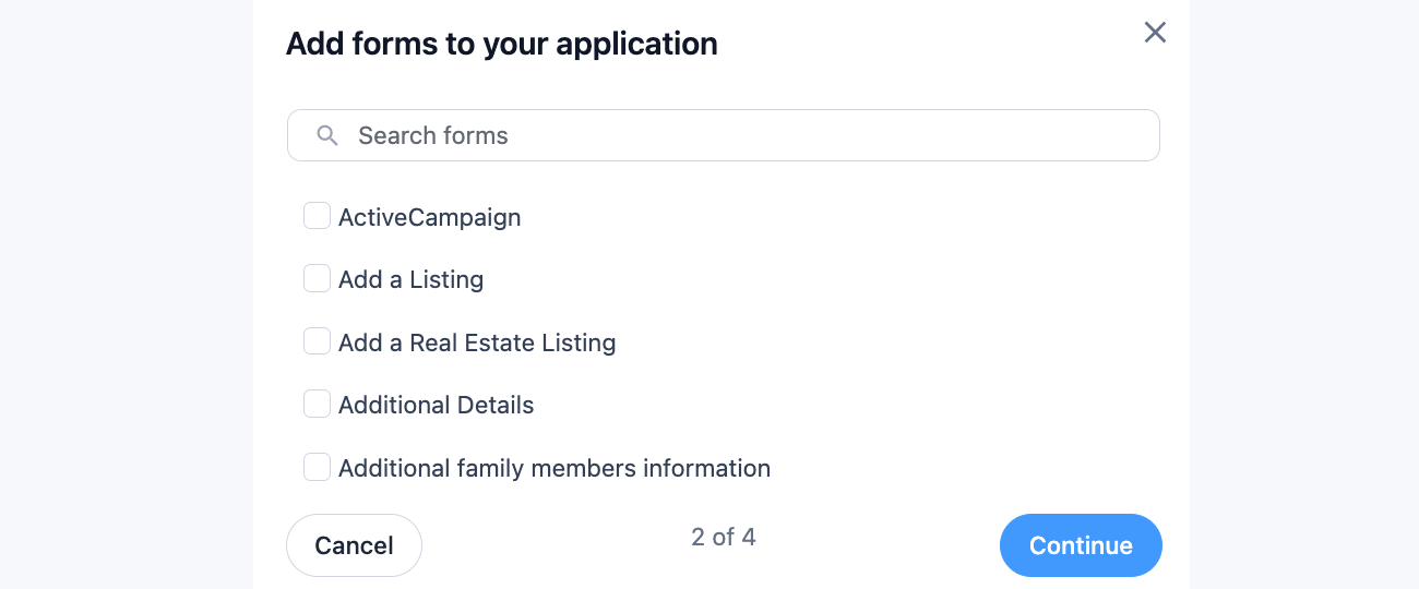 WordPress Create Application Builder - Add Forms application WordPress Create Application Builder - Add Forms application
