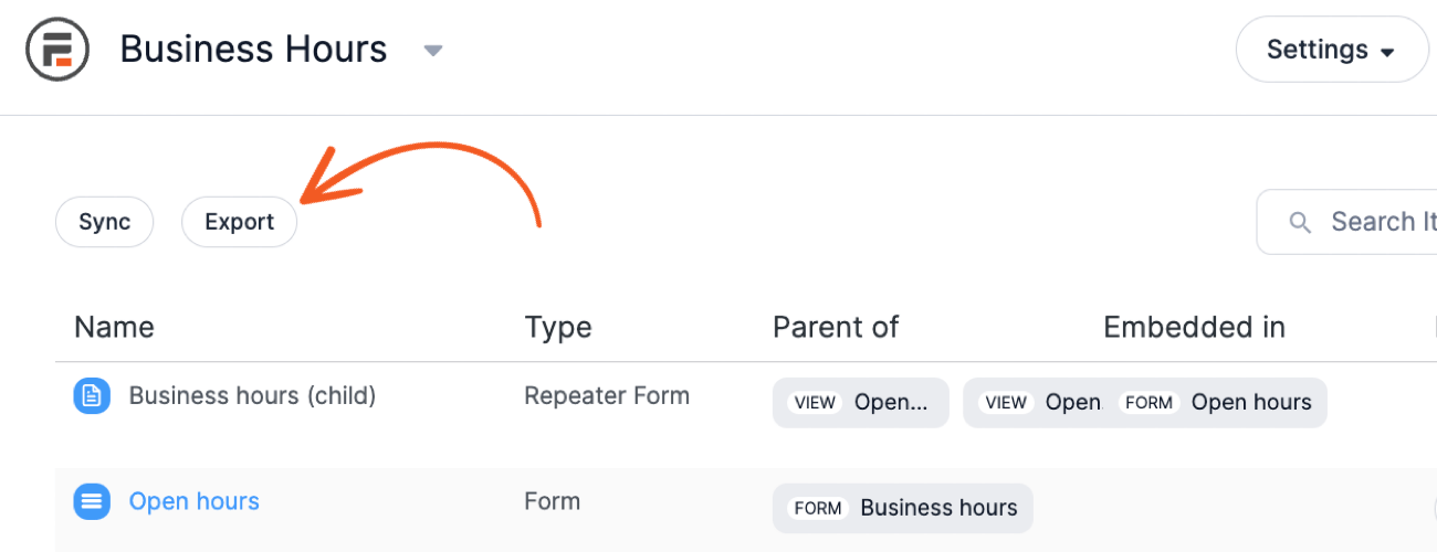 WordPress Create Application Builder - Export button WordPress Create Application Builder - Export button