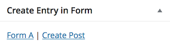 Create Entry in Form
