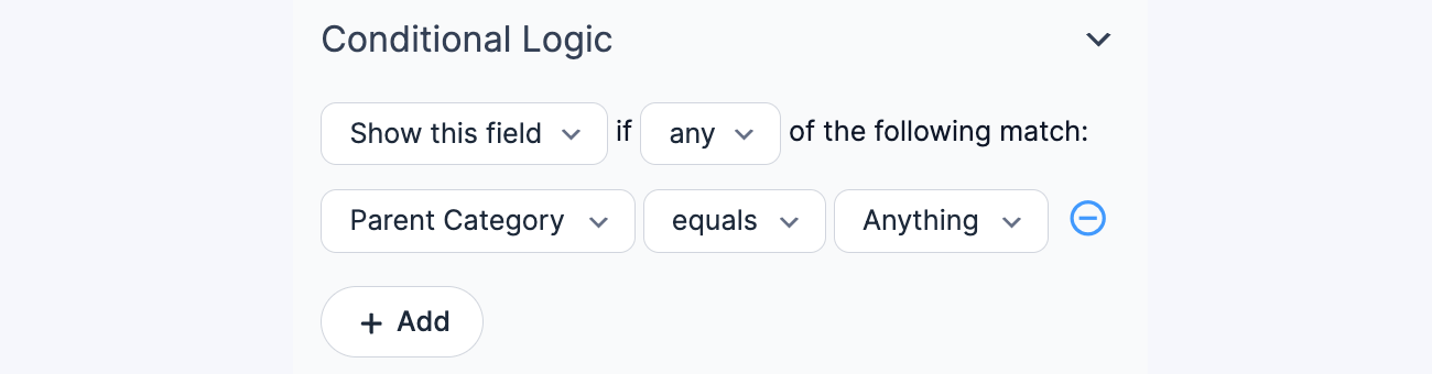 Create Posts Category Conditional