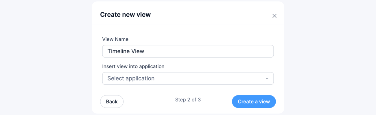 Create a new timeline view