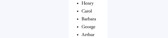 Create form View Unordered List