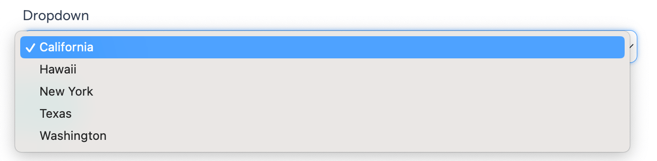 Dropdown Field Dropdown Field
