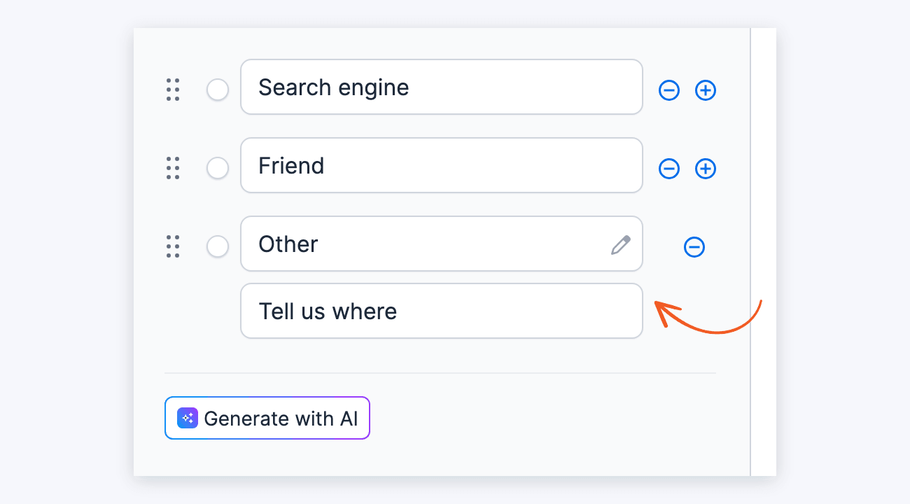 Dropdown - Other placeholder in the field options