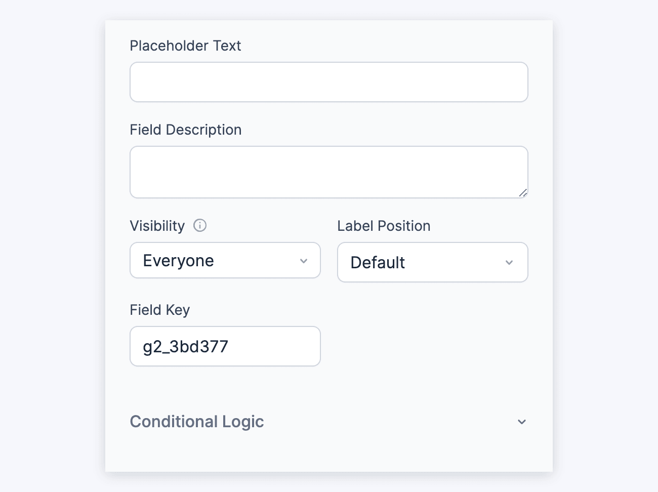Dynamic Field Options - Placeholder Text to Conditional Logic