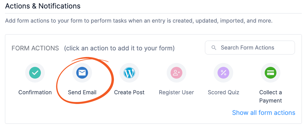 send email form action