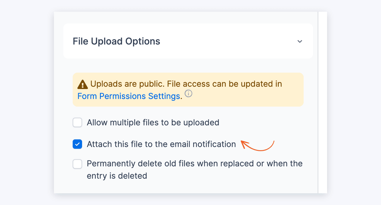 Email notification Manage File Attachments Email notification Manage File Attachments