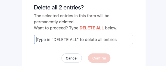 Entry Bulk Delete All