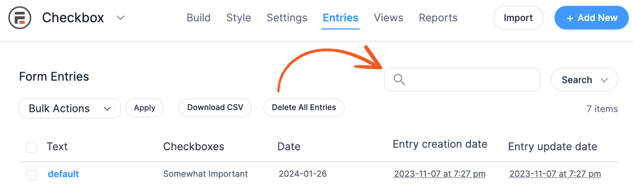 Entry Searching Backend