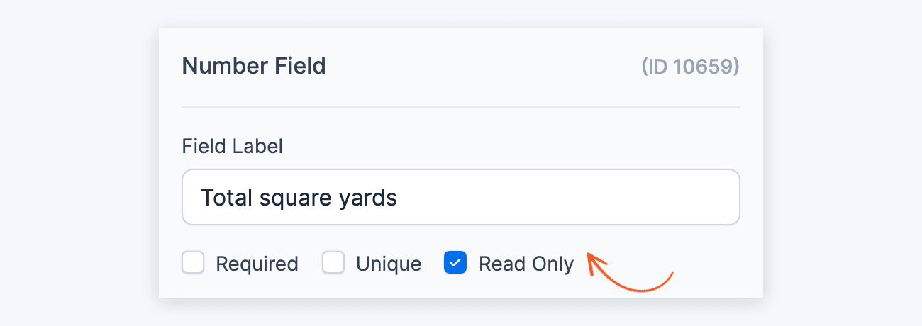 Field Calculations - Read Only checked in the field options Field Calculations - Read Only checked in the field options