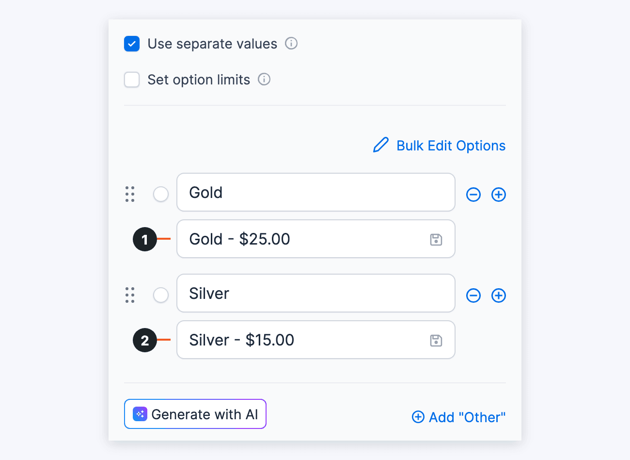 Field Calculations - saved values with the number at the end Field Calculations - saved values with the number at the end