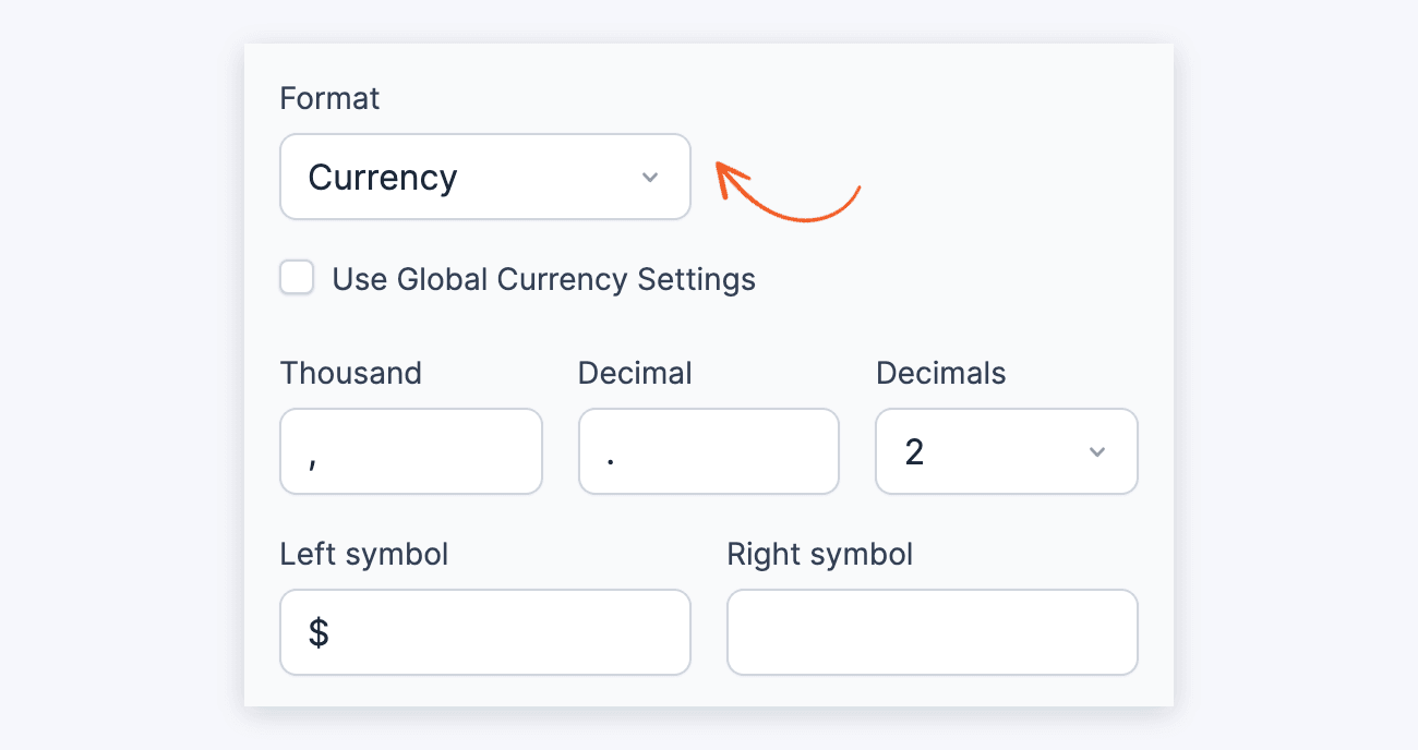 WordPress calculator custom currency format WordPress calculator custom currency format